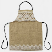 Burlap, kantstof textuur. schort (Voorkant)