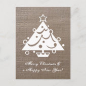 Burlap kerstboom briefkaarten (Voorkant)