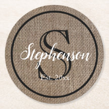 Burlap Kijk Monogram