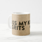 Burlap Kiss My Grits Koffiemok (Voorkant links)