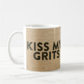 Burlap Kiss My Grits Koffiemok (Links)