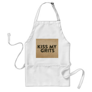 Burlap Kiss My Grits Standaard Schort