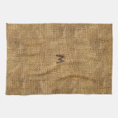 "Burlap" KitchenTowel met jouw tekst Theedoek (Horizontaal)