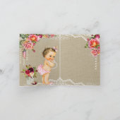 Burlap Lace Baby shower Dank u kaarten (Binnen)