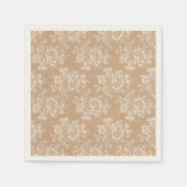 Burlap & Lace Bloemen Shabby Chic Papier Servet (Voorkant)