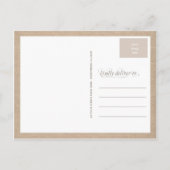 Burlap Lace Doily Save the Date Briefkaart (Achterkant)