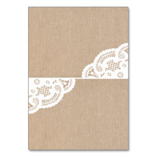 Burlap Lace Doily Trouwtafel Plaats Kaarten