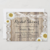  Burlap Lace en Daisy Vrijgezellenfeest uitnodigen Kaart (Voorkant)