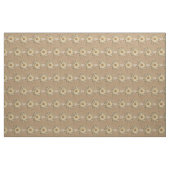 Burlap Lace en Tan Flower Print Stof (Yard (91,4 cm))