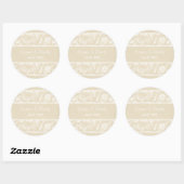 Burlap Lace en Zee Shell Wedding Sticker (Vel)
