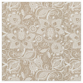 Burlap & Lace Exotic Floral Fabric Stof