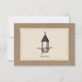 Burlap & Lace Geïnspireerd Bloemenlantaarn RSVP (Voorkant)