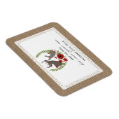 Burlap + Lace geïnspireerd herten Kerstmis Opslaan Magneet (Rechterzijde)