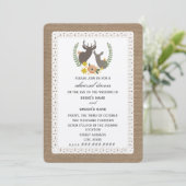 Burlap + Lace geïnspireerde Herfst repetitie Kaart (Staand voorkant)