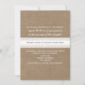 Burlap & Lace Geïnspireerde huwelijksuitnodiging Kaart (Voorkant)