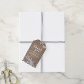 Burlap Lace glitter rustiek Bruiloft dank u Cadeaulabel (Met Touw)