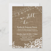 Burlap Lace Light Strings We doen nog steeds Jubil Kaart (Voorkant)