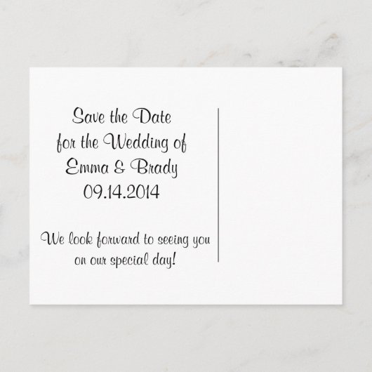 Burlap Lace Mason Jar Bewaar de datum Aankondigingskaart (Achterkant)