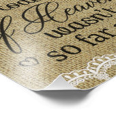 Burlap & Lace Memorial Wedding Print Foto Afdruk (Hoek)