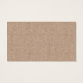 Burlap & Lace Print Bruiloft Drink Ticket Visitekaartje (Achterkant)