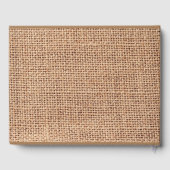 Burlap Lace Rustiek Vrijgezellenfeest gastenboek (Achterkant)