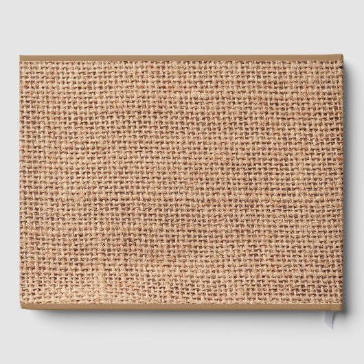 Burlap Lace Rustiek Vrijgezellenfeest gastenboek (Achterkant)