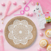 Burlap & Lace Shabby Chic Papier Bord (Feest)