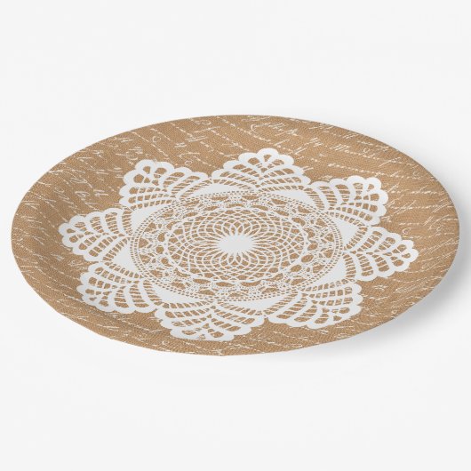 Burlap & Lace Shabby Chic Papier Bord (Gekanteld)