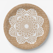 Burlap & Lace Shabby Chic Papier Bord (Voorkant)