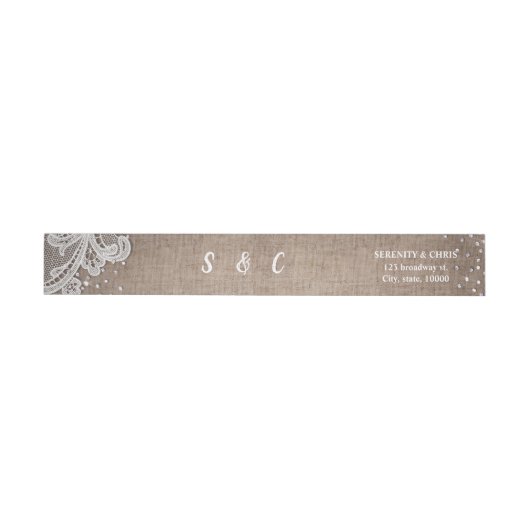 Burlap Lace Silglitter Rustic country Wedding (Individueel)