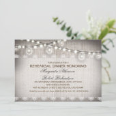 Burlap Lace String Lampen Repetitie Diner Kaart (Staand voorkant)