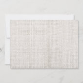 Burlap Lace String Lampen Repetitie Diner Kaart (Achterkant)