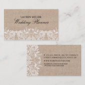 Burlap & Lace Visitekaartje (Voorkant / Achterkant)