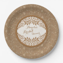 Burlap Lace Wood Rustiek Bruiloft Vrijgezellenfees