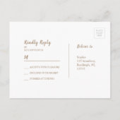 Burlap Lace zilveren glitter rustieke bruiloft RSV Uitnodiging Briefkaart (Achterkant)