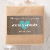 Burlap land chique bruiloft water fles labels (Insitu)