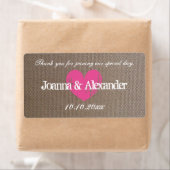 Burlap land chique bruiloft water fles labels (Insitu)