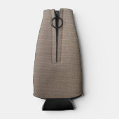 Burlap land chique monogram bruiloft fles koeler (Achterkant)