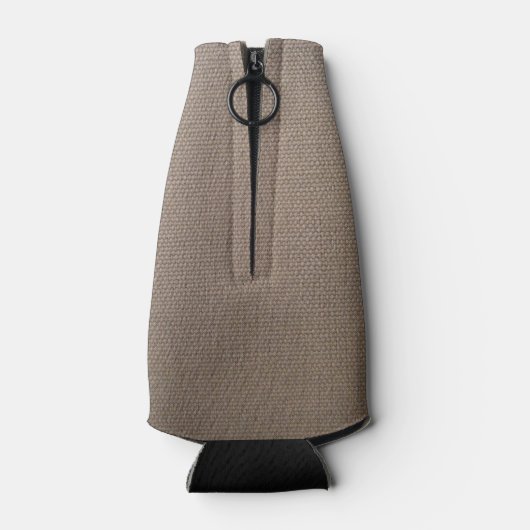 Burlap land chique monogram bruiloft fles koeler (Achterkant)