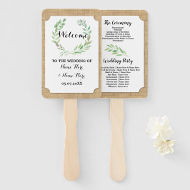 Burlap Leaves Wreath Fall Trouwprogramma Fan Handwaaier