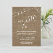 Burlap Light Strings We doen nog steeds Jubileum Kaart (Staand voorkant)