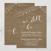 Burlap Light Strings We doen nog steeds Jubileum Kaart (Voorkant / Achterkant)