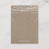 Burlap Lights Ketting Oorbellen Display Kaart Contactkaartje (Voorkant)