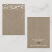 Burlap Lights Ketting Oorbellen Display Kaart Contactkaartje (Voorkant / Achterkant)