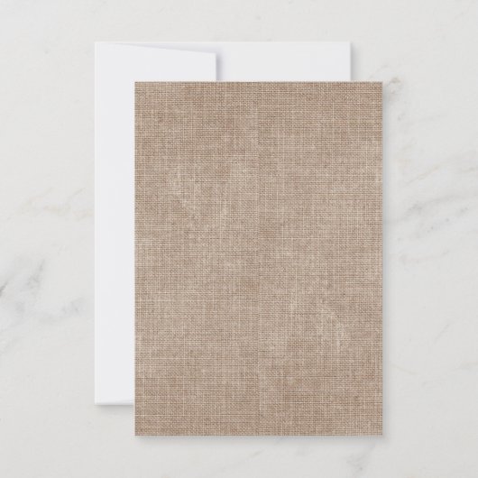 Burlap, Linen en lace bruiloft ceremonie bedankt (Achterkant)