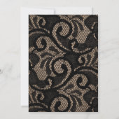 Burlap, Linen en lace bruiloft Kaart (Achterkant)