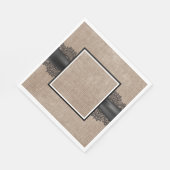 Burlap, Linen en luiers Servet (Hoek)