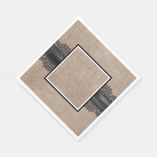 Burlap, Linen en luiers Servet (Hoek)