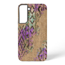 Burlap-Look Boheemse geïnspireerde telefoonhoes