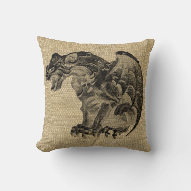 Burlap look Halloween Pillow Kussen (Voorkant)